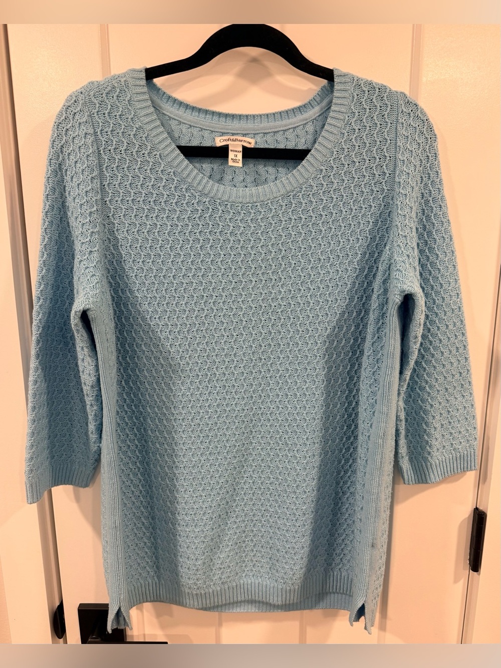Croft & Barrow Sky Blue Knit Sweater - Women's